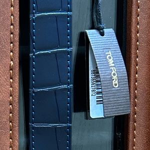 Tom Ford 21 Navy Alligator Leather Watch Strap